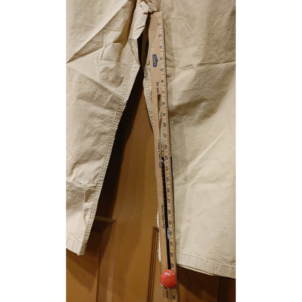 L.L.Bean Ripstop Pull On Pants Womens M Tan Excellent Wide Leg Stretch 519279 - Picture 4 of 10